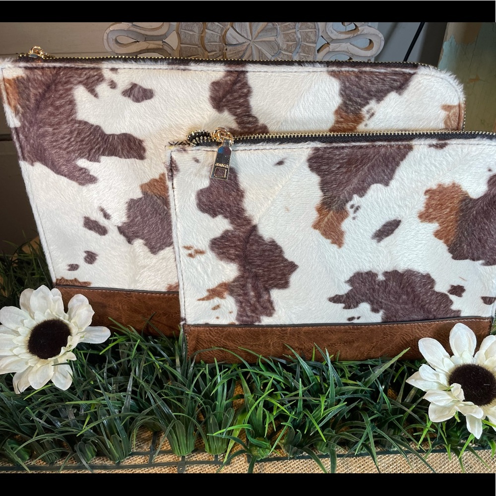 Faux Fur Cow Computer/Table Sleeve 13” or 11”